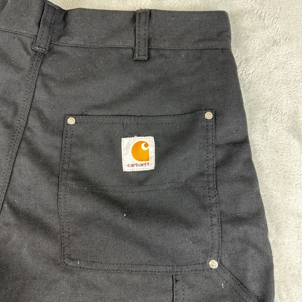 Carhartt Rework Double Knee Black Shorts Men's Size 34 W REFER TO MEASUREMENTS - Picture 9 of 15